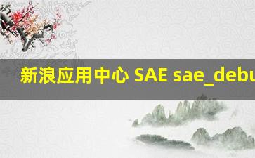 新浪应用中心 SAE sae_debug()